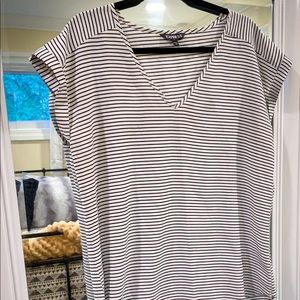 Black and white stripe blouse